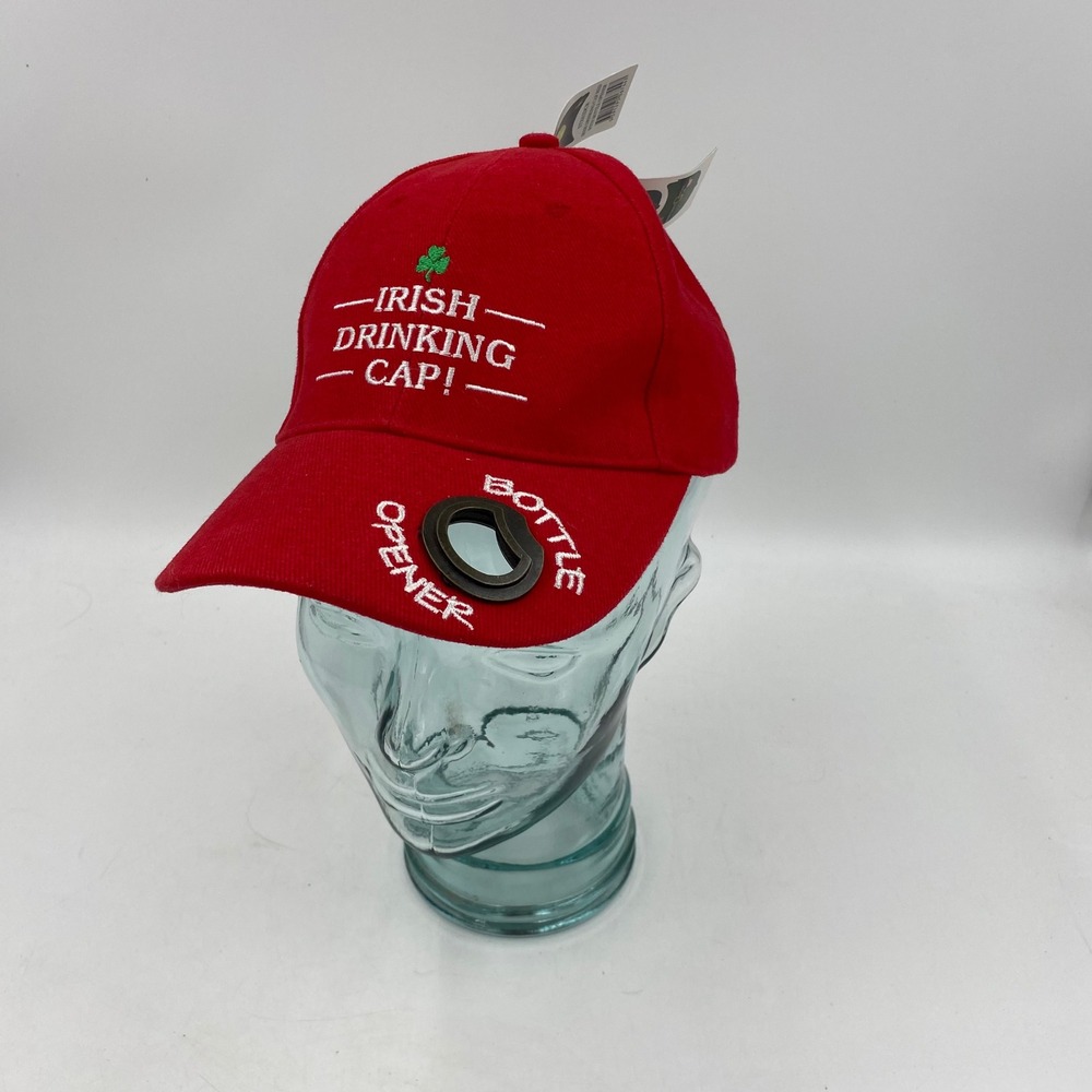 Irish Drinking Cap Red Bottle Opener Hat Liffey Artefacts OSFA STX62DCR Holiday